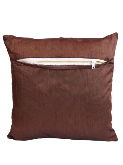 Brown Set of 5 Polyester 16 Inch x 16 Inch Cushion Covers