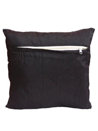 Black Set of 5 Polyester 16 Inch x 16 Inch Cushion Covers