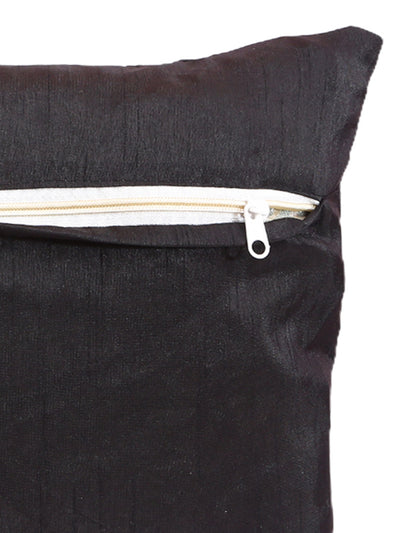 Black Set of 5 Polyester 16 Inch x 16 Inch Cushion Covers