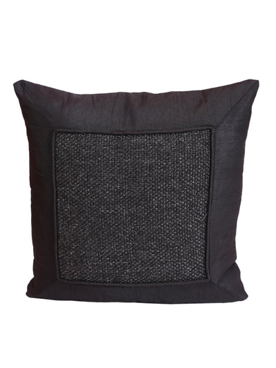 Black Set of 5 Polyester 16 Inch x 16 Inch Cushion Covers