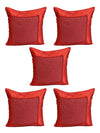 Red Set of 5 Polyester 16 Inch x 16 Inch Cushion Covers