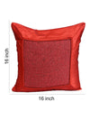 Red Set of 5 Polyester 16 Inch x 16 Inch Cushion Covers