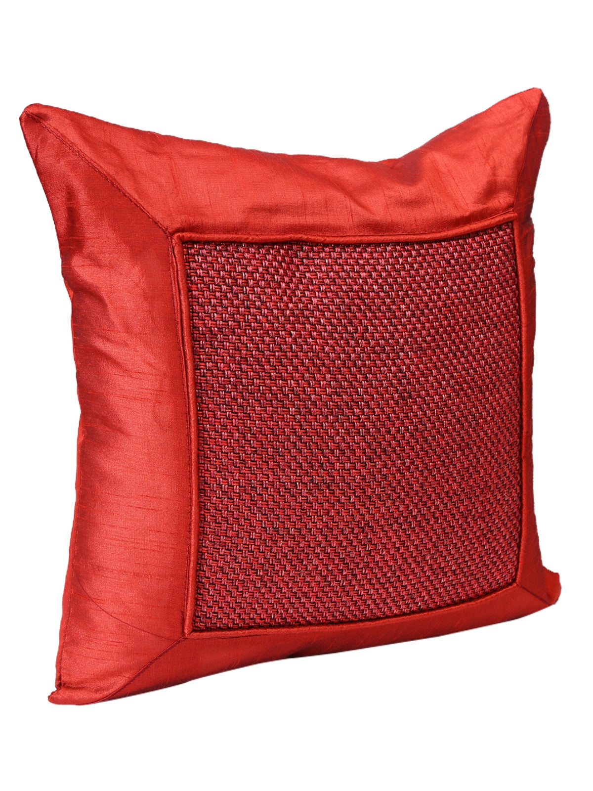 Red Set of 5 Polyester 16 Inch x 16 Inch Cushion Covers