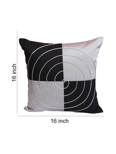 Silver & Black Set of 5 Cushion Covers