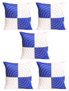 Blue & White Set of 5 Cushion Covers