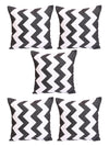 Black & White Set of 5 Polyester 16 Inch x 16 Inch Cushion Covers