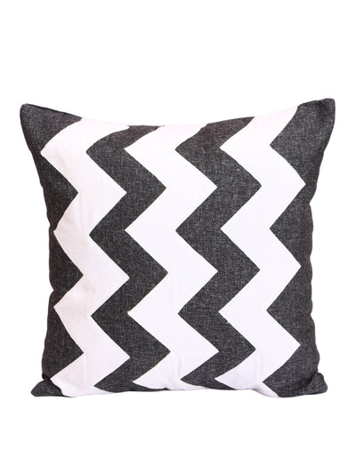 Black & White Set of 5 Polyester 16 Inch x 16 Inch Cushion Covers