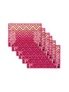 Pink Set of 6 Geometric Table Place Mats