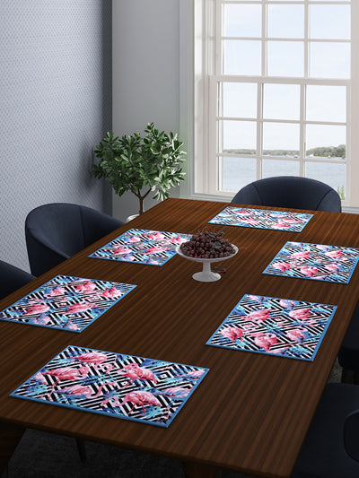 Multicolour Cotton Dining Table Mats/Place Mats - Set of 6