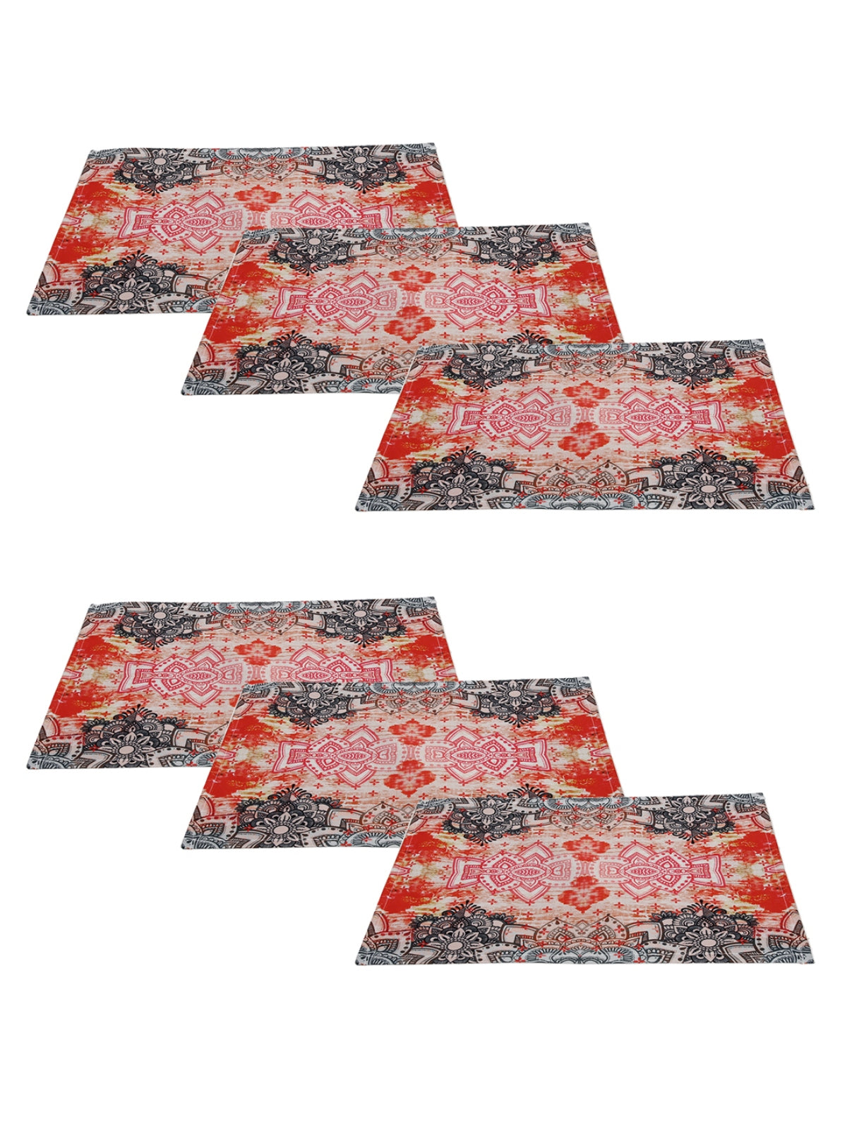 Multicolor Ethnic Motifs Printed Placemat/Table Mat Pack of 6