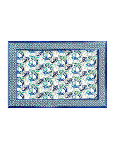 Paisley Printed 9 Dining Table Cover 6 Seater With Napkin