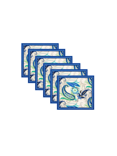 Paisley Printed 9 Dining Table Cover 6 Seater With Napkin