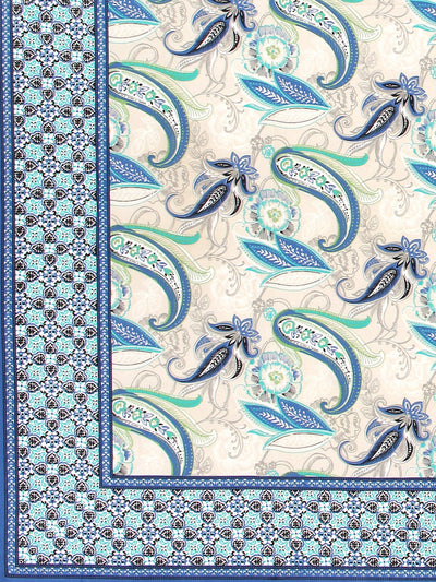 Paisley Printed 9 Dining Table Cover 6 Seater With Napkin