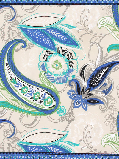 Paisley Printed 9 Dining Table Cover 6 Seater With Napkin