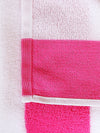 Set of 2 Yellow & Pink Stripes Microfiber Towels