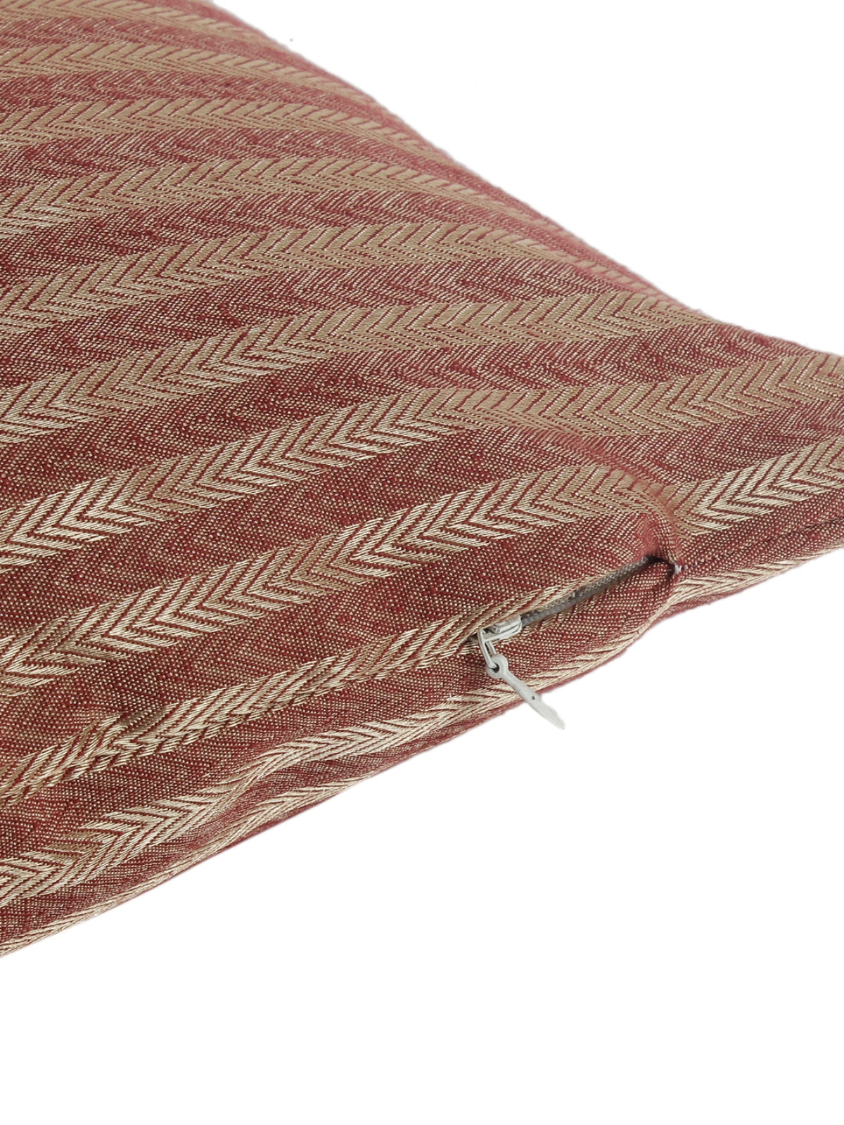 Gold & Maroon Set of 5 Polycotton 12 Inch x 12 Inch Cushion Covers