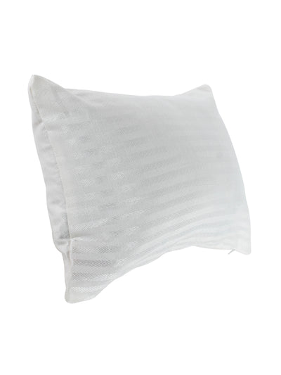 White Set of 2 Polycotton 12 Inch x 18 Inch Cushion Covers
