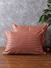 Gold & Maroon Set of 2 Polycotton 12 Inch x 18 Inch Cushion Covers