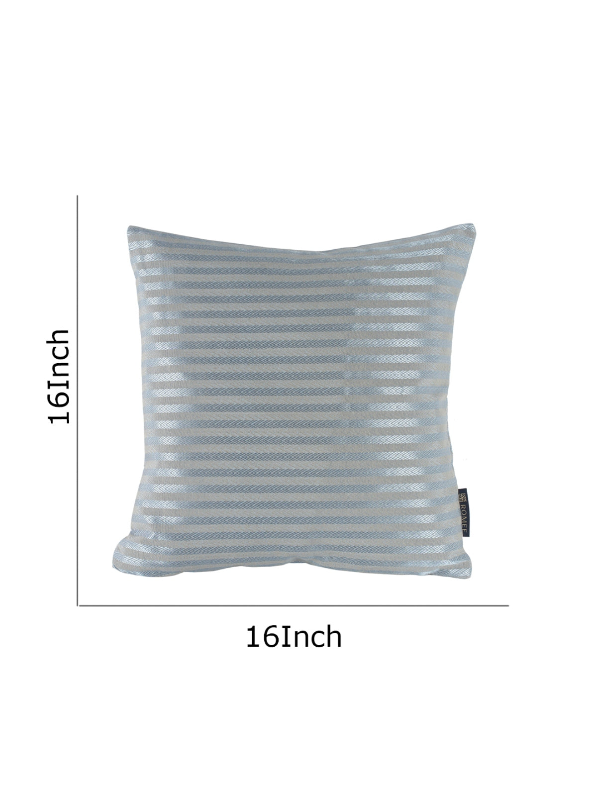 Soft Polycotton Striped Cushion Covers 16 Inch x 16 Inch, Set of 5 - Blue