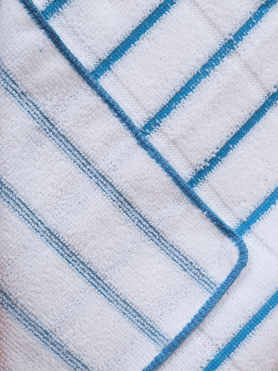 Set of 10 Multicolor Stripes Cotton Hand Towels