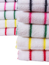 Set of 10 Multicolor Stripes Cotton Hand Towels