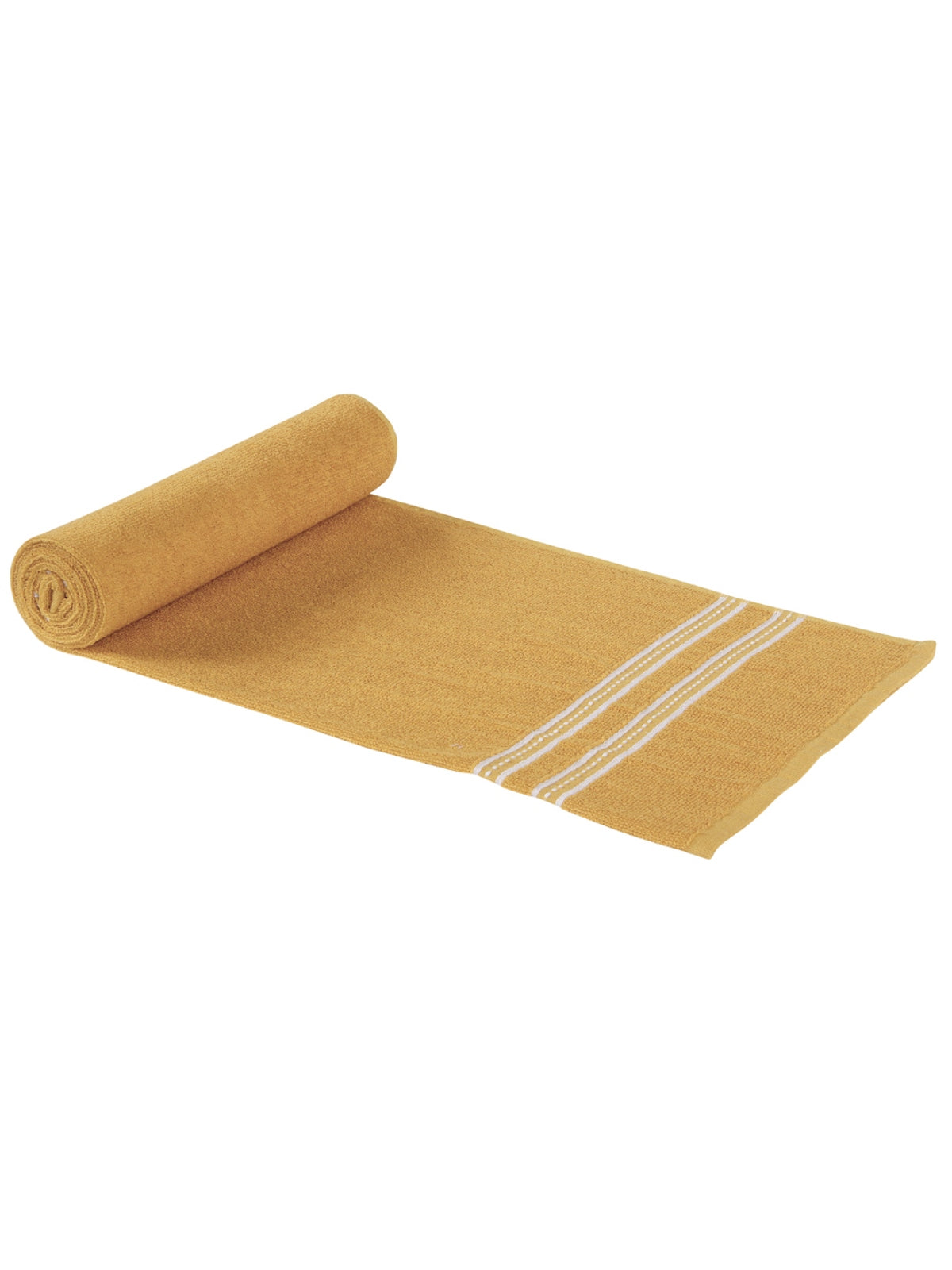 Yellow Solid Patterned Cotton Towel