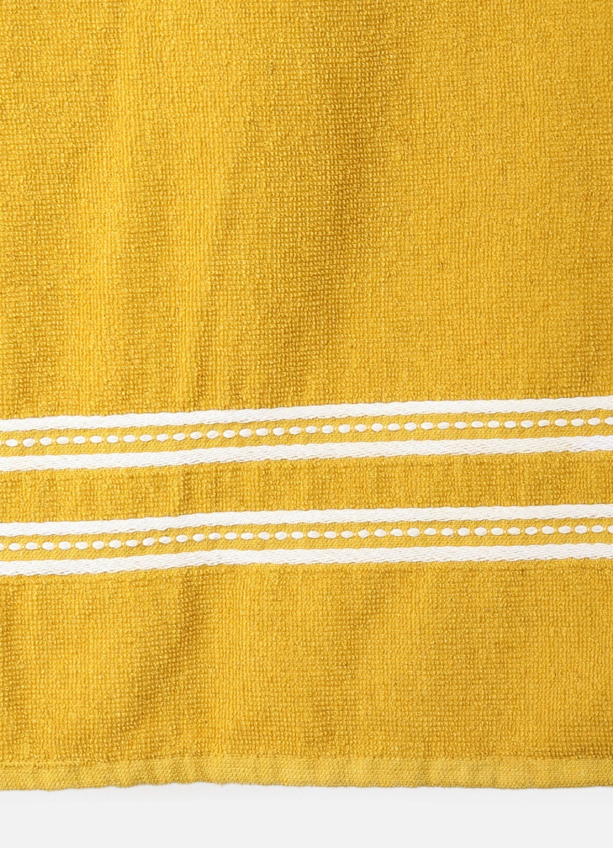 Yellow Solid Patterned Cotton Towel