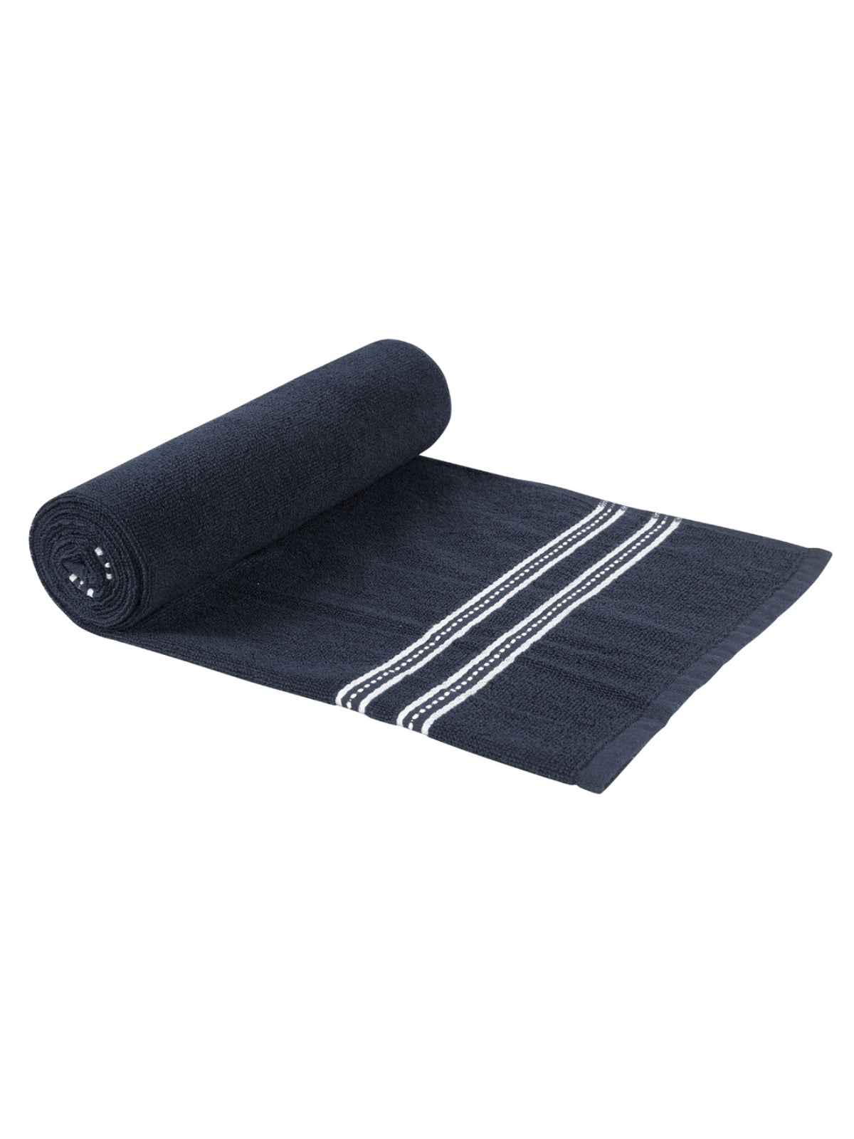 Dark Blue Solid Patterned Cotton Towel