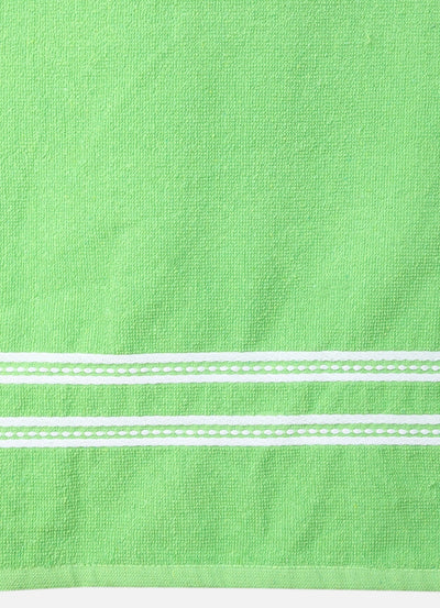 Green Solid Patterned Cotton Towel