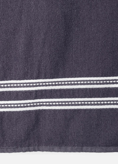 Grey Solid Patterned Cotton Towel