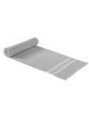 Silver Solid Patterned Cotton Towel