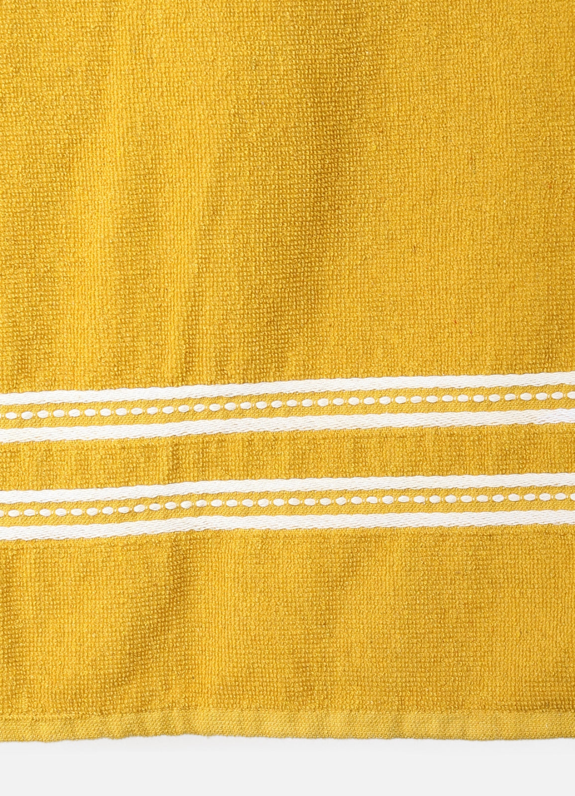 Set of 2 Yellow Solid Cotton Towels