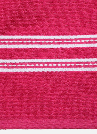 Set of 2 Pink Solid Cotton Towels