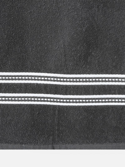 Set of 2 Pink & Grey Solid Cotton Towels