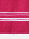 Set of 2 Pink & Silver Solid Cotton Towels