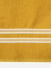 Set of 2 Yellow & Dark Blue Solid Cotton Towels