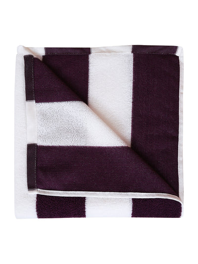Purple Stripes Patterned Microfiber Towel