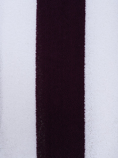 Purple Stripes Patterned Microfiber Towel