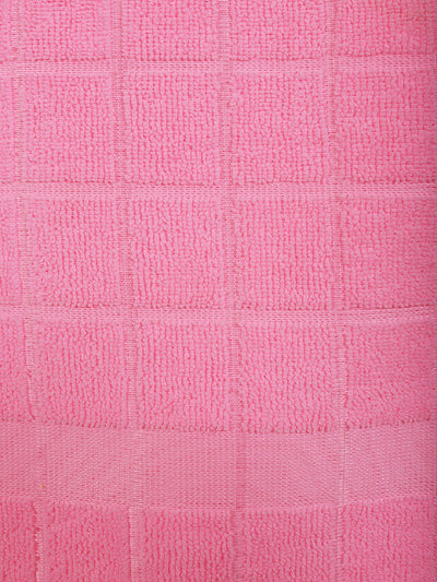 Pink Checks Patterned Microfiber Towel