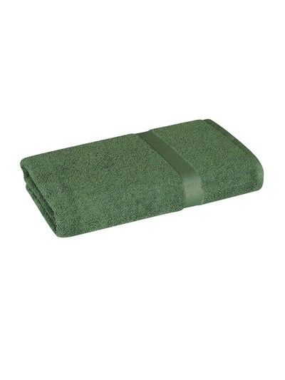 Green Solid Patterned Microfiber Towel