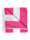 Set of 2 Pink & White Stripes Microfiber Towels