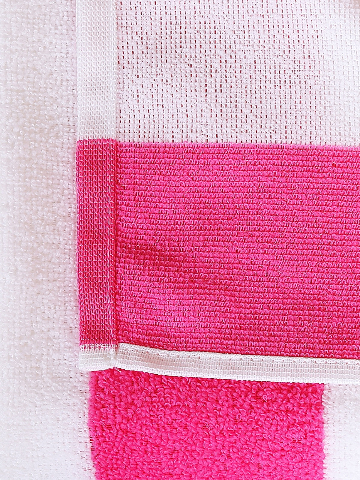 Set of 2 Pink & White Stripes Microfiber Towels