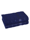 Set of 2 Navy Blue Checks Microfiber Towels