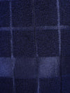 Set of 2 Navy Blue Checks Microfiber Towels