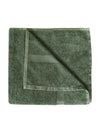 Set of 2 Green Solid Microfiber Towels