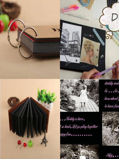 Wooden 'My Life isn't Perfect but It has Perfect Moments With You' Photo Album For Gifting & Memories