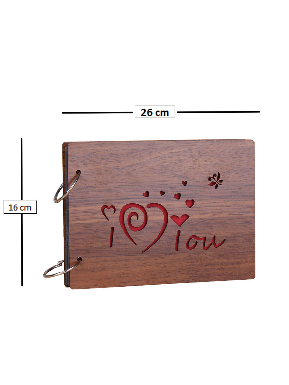 Wooden 'I Love You' Photo Album For Gifting & Memories