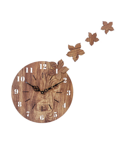 Star Designer Wooden Wall Clock for Home, Beige