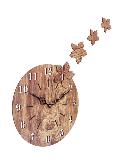 Star Designer Wooden Wall Clock for Home, Beige