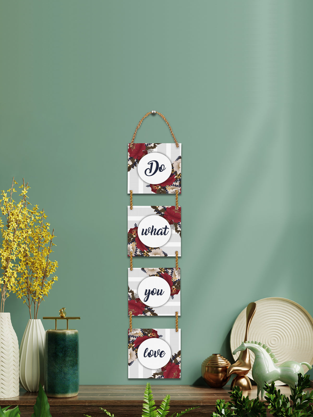 Do What You Love 4 Blocks Wooden Wall Hanging